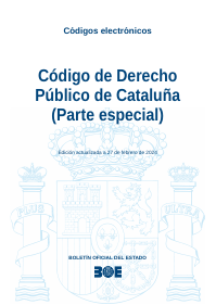 Código de Derecho Público de Cataluña  (Parte especial)