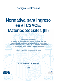 Normativa para ingreso en el CSACE: Materias Sociales (III)