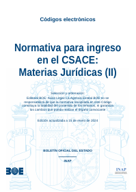 Normativa para ingreso en el CSACE: Materias Jurídicas (II)