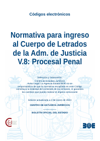 Normativa para ingreso al Cuerpo de Letrados de la Adm. de Justicia V.8: Procesal Penal