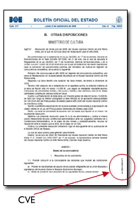 Ubicación del código de verificación electrónica en las páginas PDF del diario oficial
